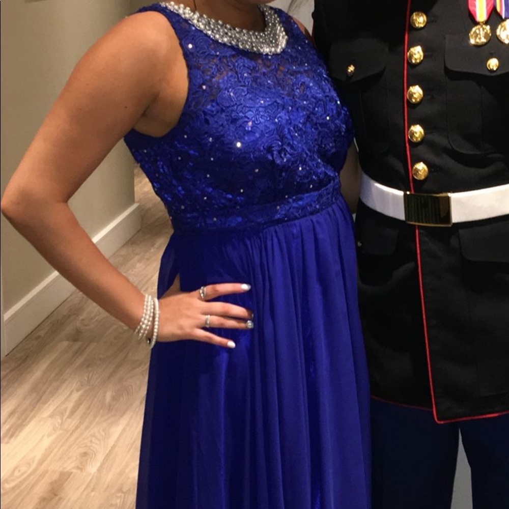 Navy blue ball gown